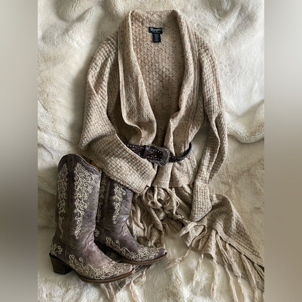 Wrangler Retro open front cardigan